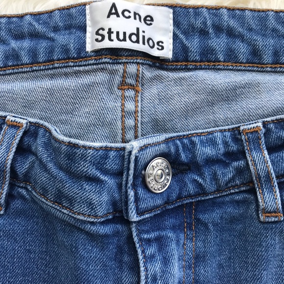 Acne Studios Row Carter Medium Wash High Rise Jean - Picture 2 of 7